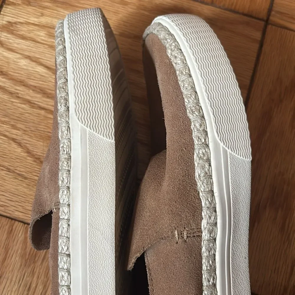 Toms Sunset Toffee Suede Women's Tan Slip-On Espadrille Sneakers Size 11